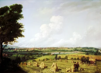 Uitzicht op Preston vanaf Penwortham Mill, 1821